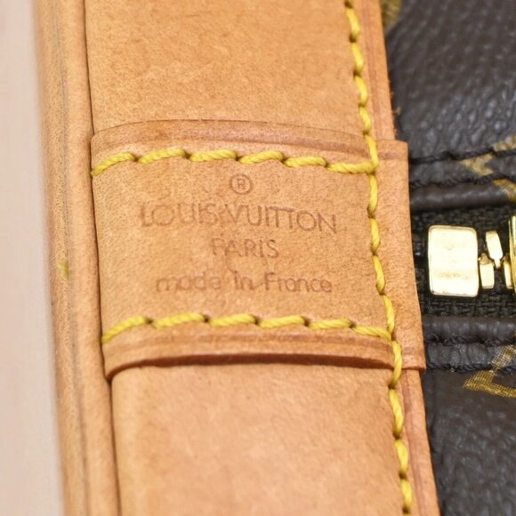 LOUIS VUITTON LV Logo Alma Hand Bag Monogram Leather Brown France M51130 85EF171 - Picture 12 of 16